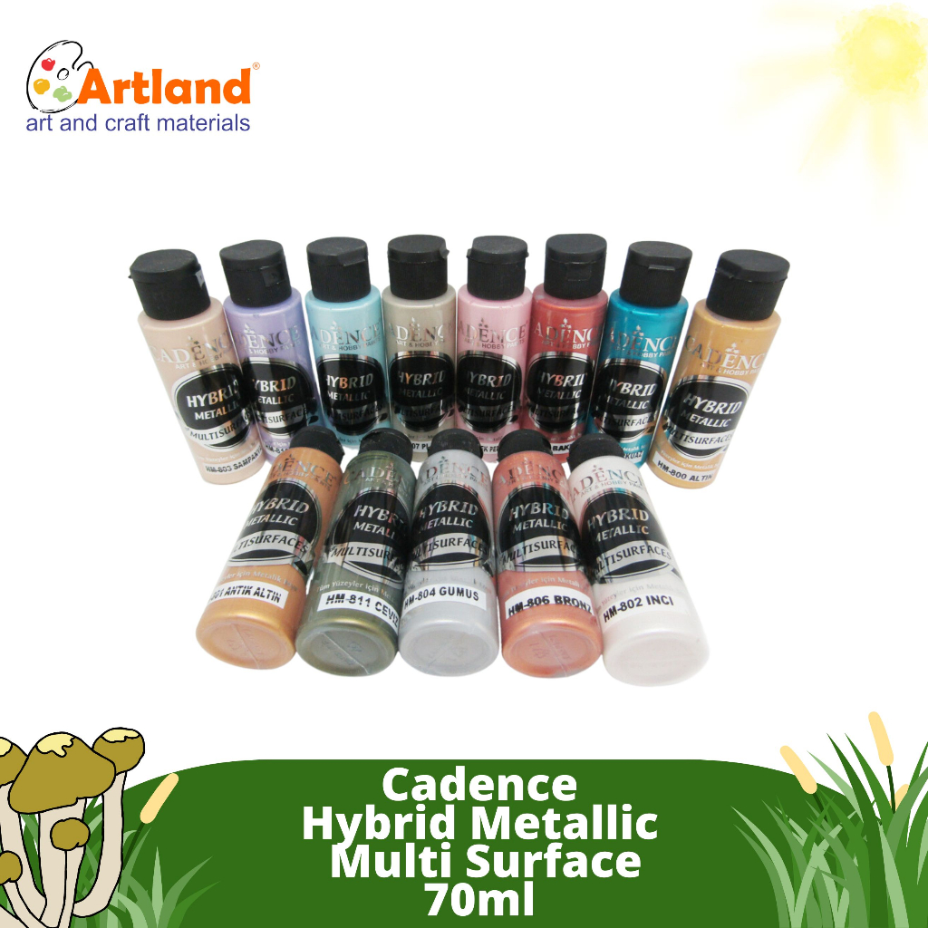 

Cadence Hybrid Metallic Acrylic Paint Multi Surface 70ml