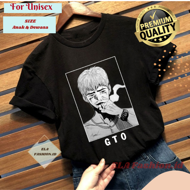 Eikichi Onizuka - Kaos GTO Great Teacher Onizuka Kaus Wanita Pria Kaus Pullover Kasual