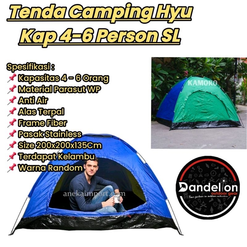 Tenda Camping Hyu Kap 4-6 Person SL HY - 024