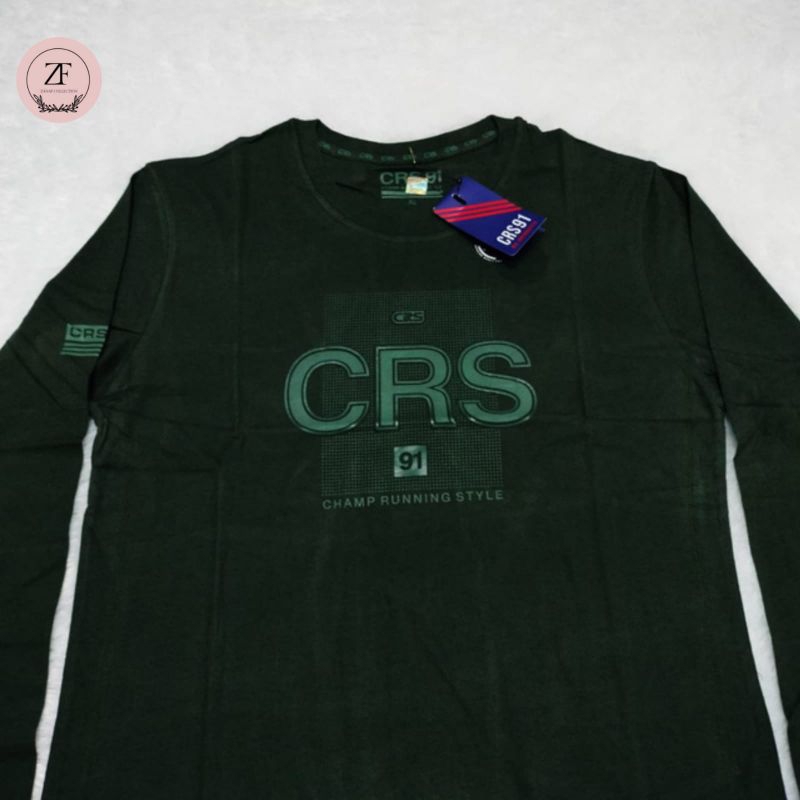 Baju Kaos Distro Lengan Panjang Pria Brand CRS91 Lengan panjang Tersedia Ukuran Jumbo Baju Cowok Dew