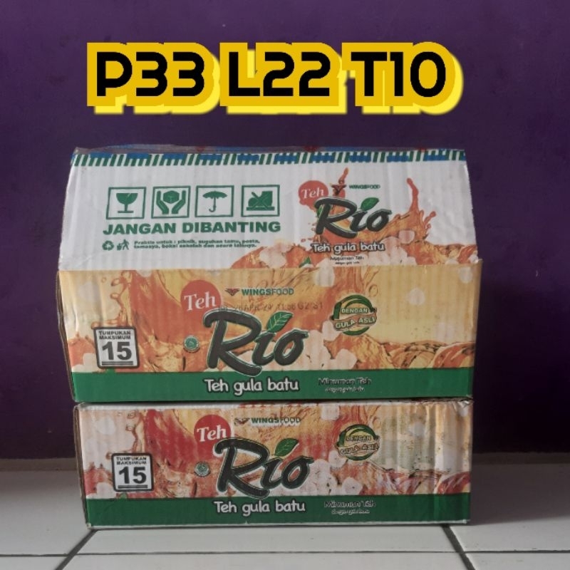 Kardus Bekas Teh Rio P33 L22 T10