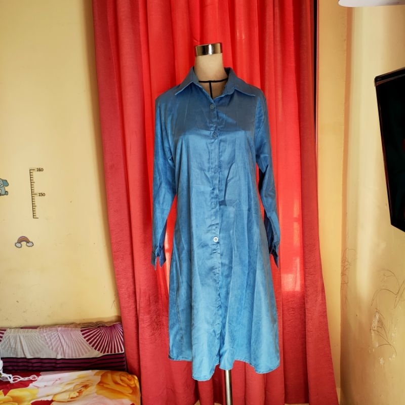 PRELOVED - tunik biru - dress biru