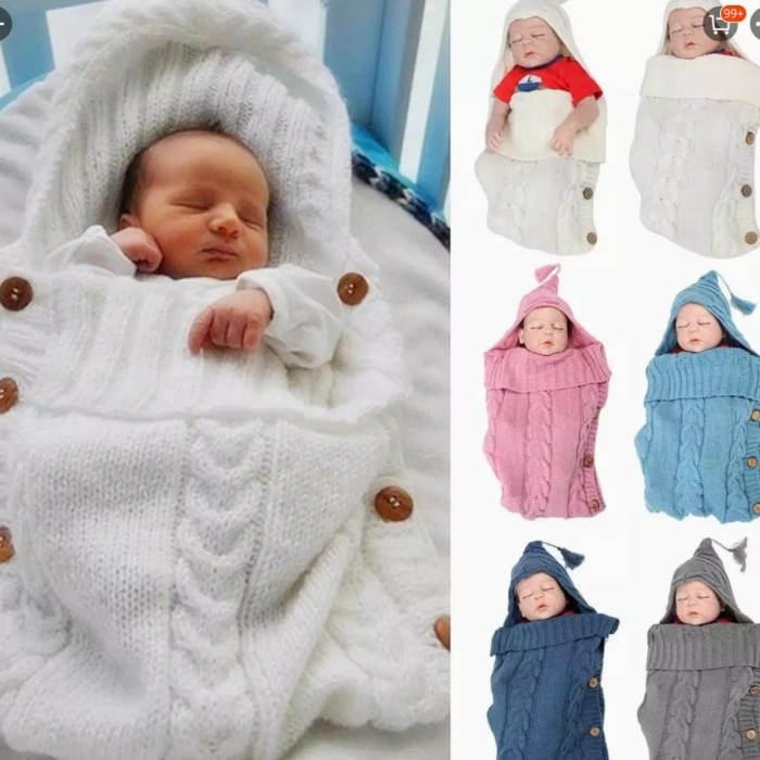 Selimut Tidur Bayi Rajut Wol
