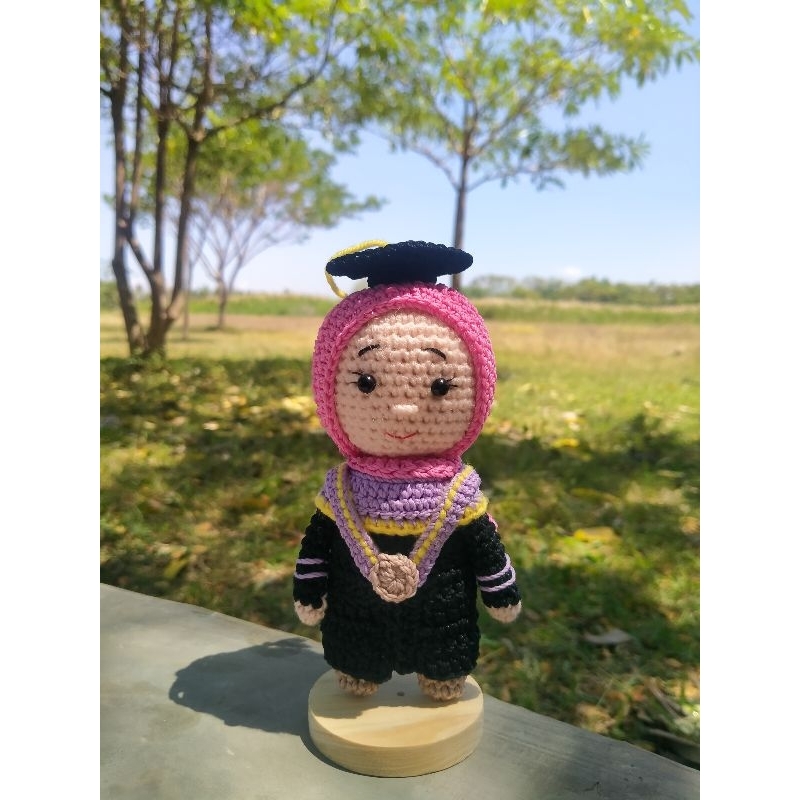 BONEKA WISUDA RAJUT - AMIGRA (Graduation Amigurumi)/Hadiah Wisuda - Free Custom