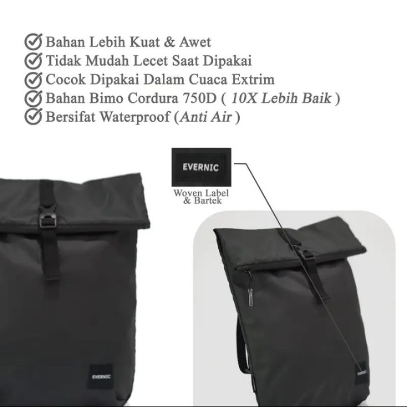 EVERNIC-Lujoso/tas slempang/totbag/tas kuliah/tas kantor/tas sekolah/tas gendong pria/wanita-tas_mul