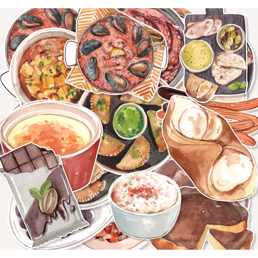 

(20 pcs) random/murah stiker lucu SPANISH FOOD-watercolor/random stiker satuan/stiker kartun lucu/random/murah/stiker satuan/murah/animal lucu
