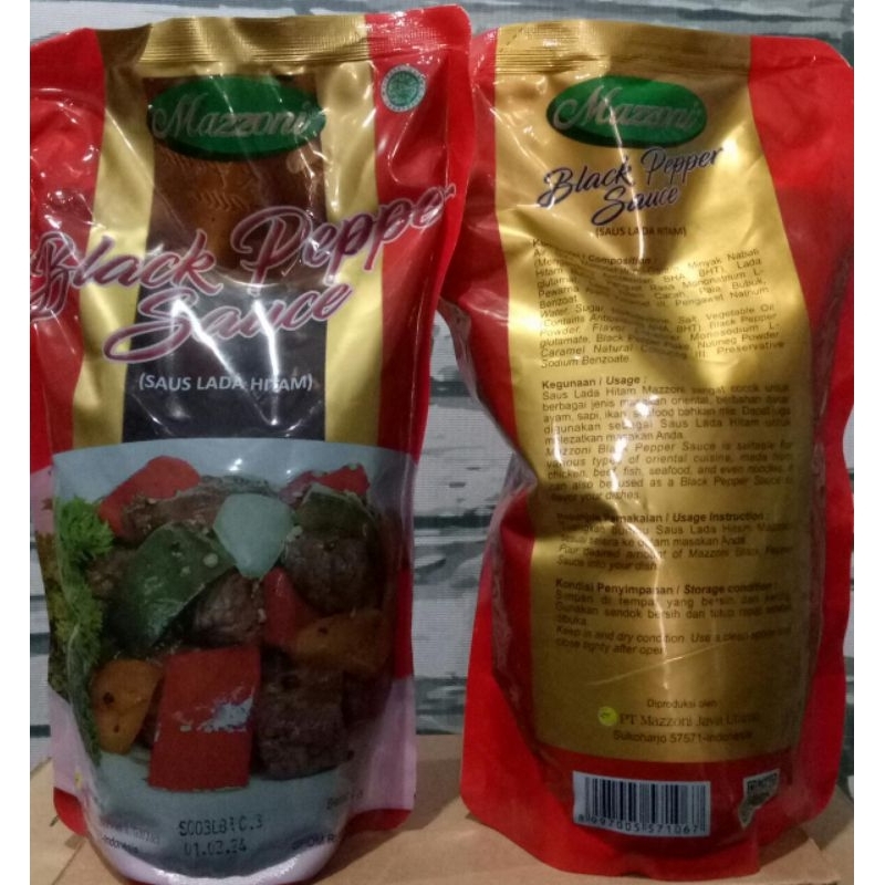 

MAZZONI SAUS BLACK PEPPER MURAH, HALAL 1KG