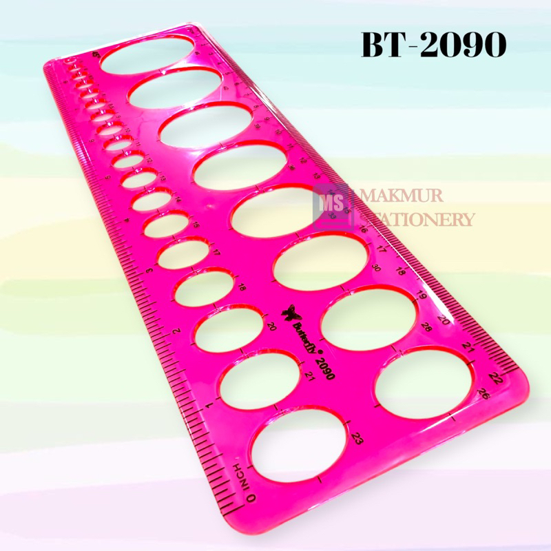 

Penggaris Plastik / Cetakan Butterfly Oval BT-2090