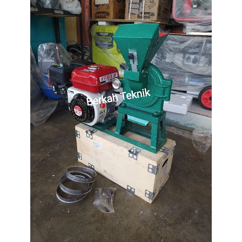 Mesin Selepan Kopi Tepung Beras Bumbu FFC 15 Lengkap Mesin Penggerak 6,5 HP