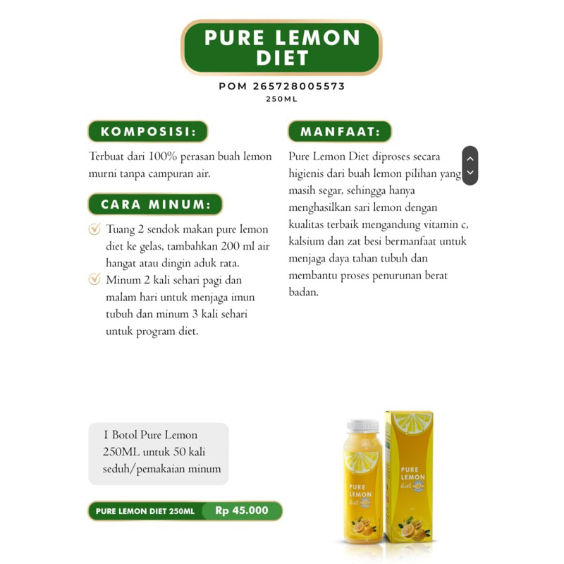 

HERBALOV - PURE LEMON DIET 250 ml