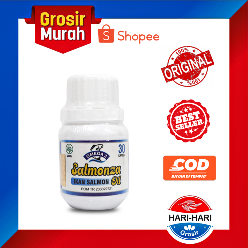 VITAMIN ANAK PINTAR Kapsul SALMONZA Minyak Ikan Salmon Penambah Nafsu Makan Dan Otak Anak 2 Tahun