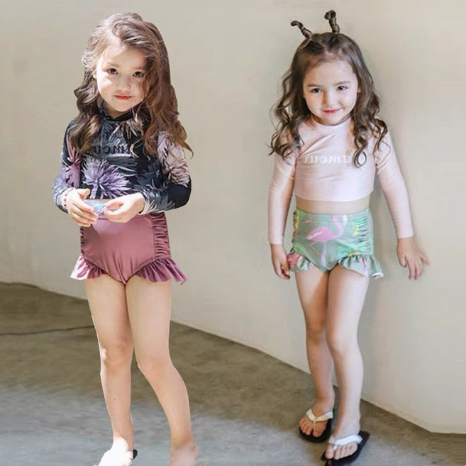 Baju Renang Bikini Swimsuit Ruffle Anak Perempuan 1 2 3 4 5 6 7 8 Tahun