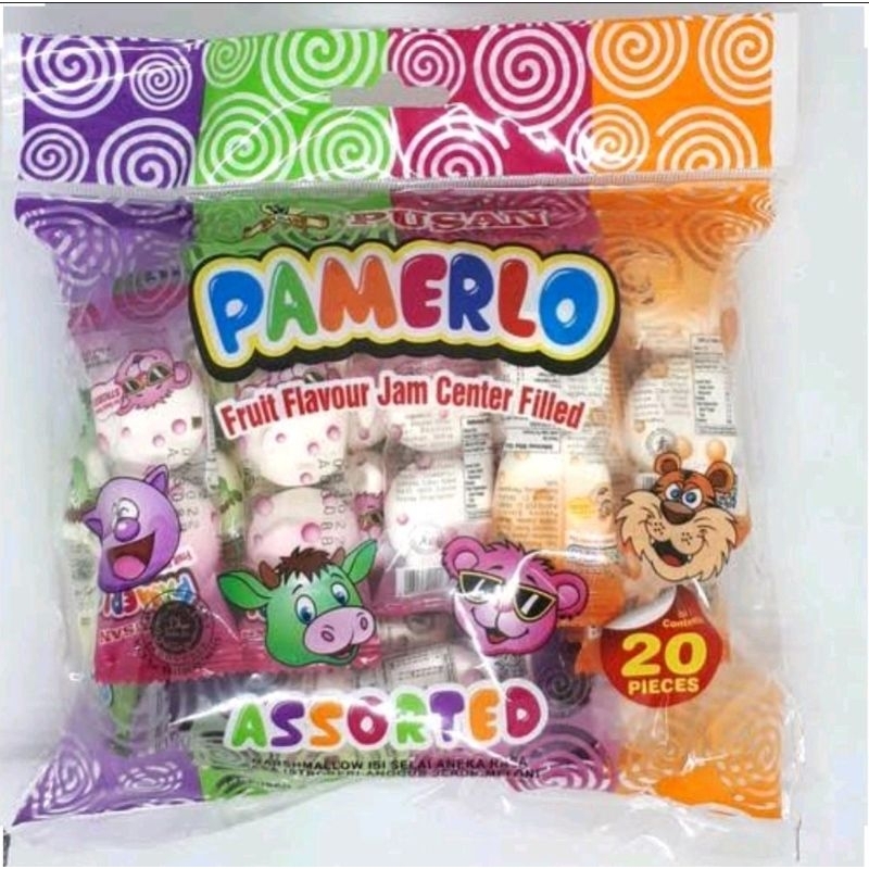 PUSAN PAMERLO MARSHMALLOW ASSORTED ISI 20 PCS