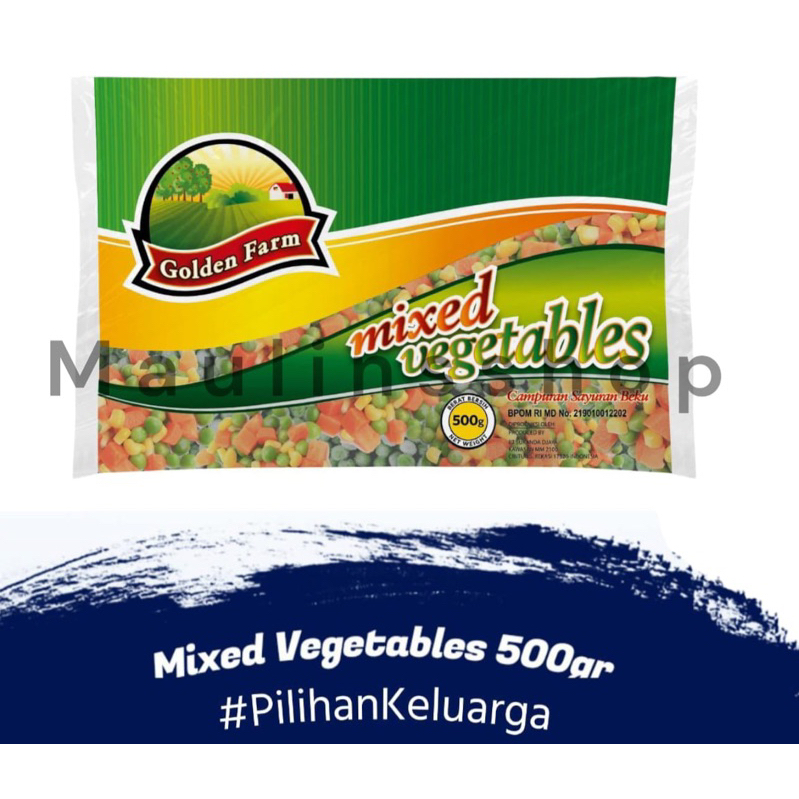 

GOLDEN FARM Mixed Vegetables / Campuran Sayuran Beku 500 gr frozen