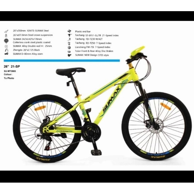 Sepeda MTB Gunung 24 26 Atlantis Sumax Summax AT65 AT 65