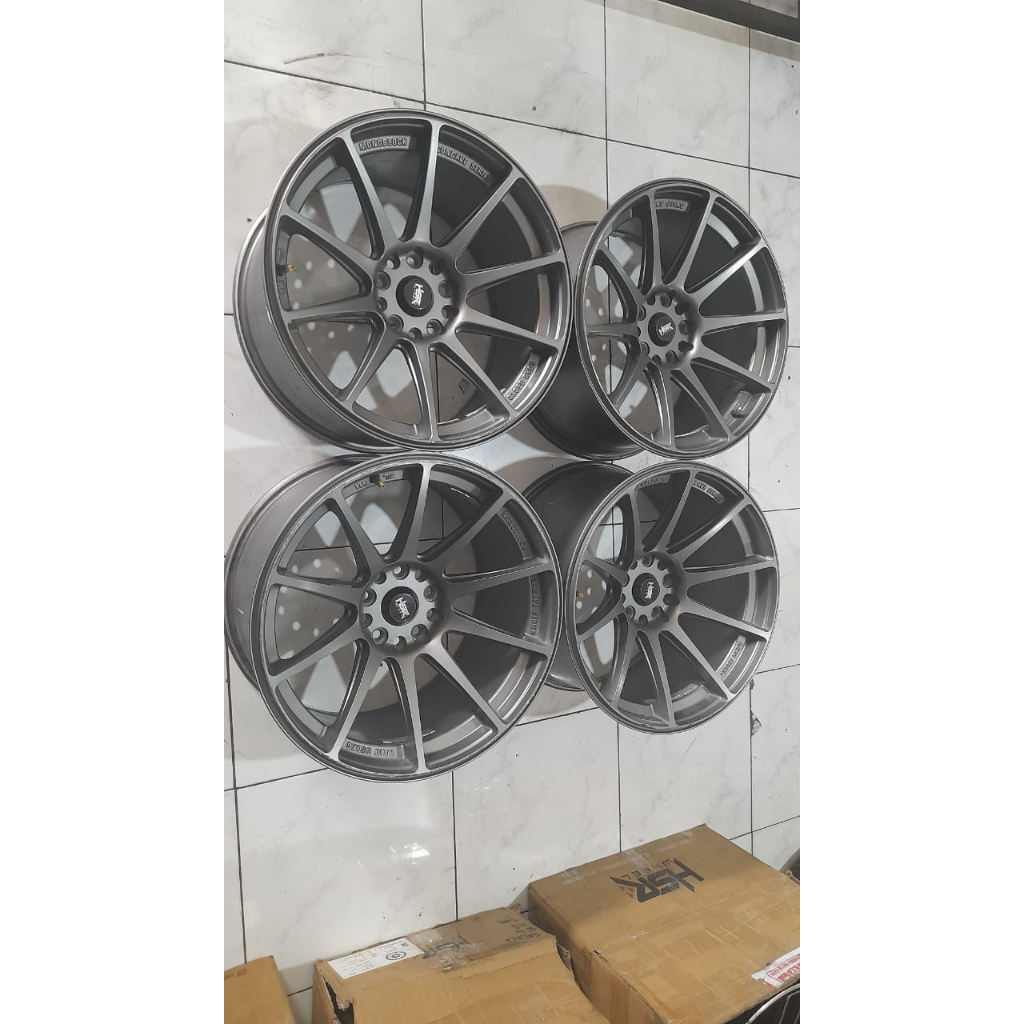 VELG MOBIL BEKAS SHINJUKU HSR RING18 X9.5/10.5 10X100/114,3 ET30/22 GREY COCOK DI CIVIC