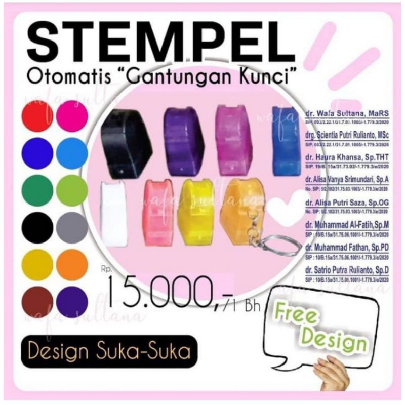 

stempel nama/ dokter/bidan/flash/dll