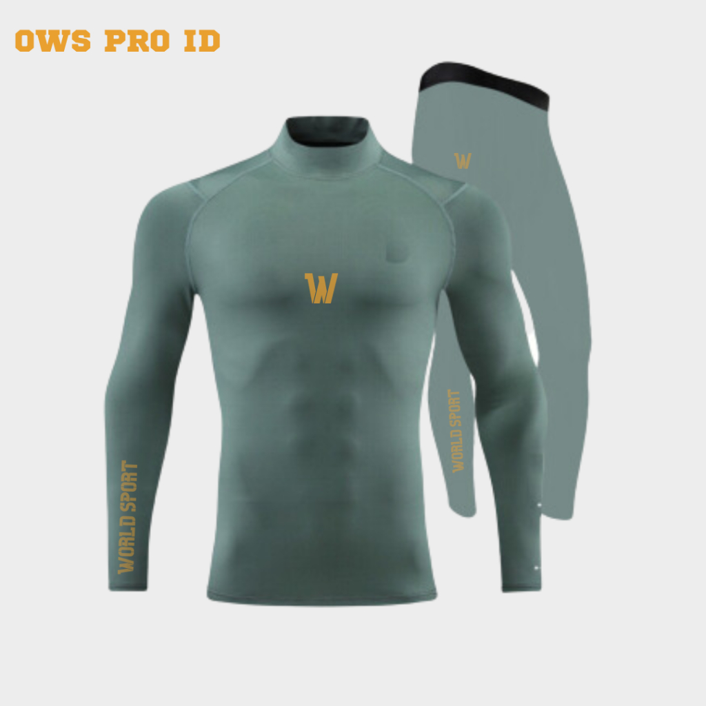 NEW DEALS BASELAYER MANSET OLAHRAGA PRIA ORIGINAL OWS PRO GOLD/ TOP SET BASELAYER MANSET KOMPRESI
