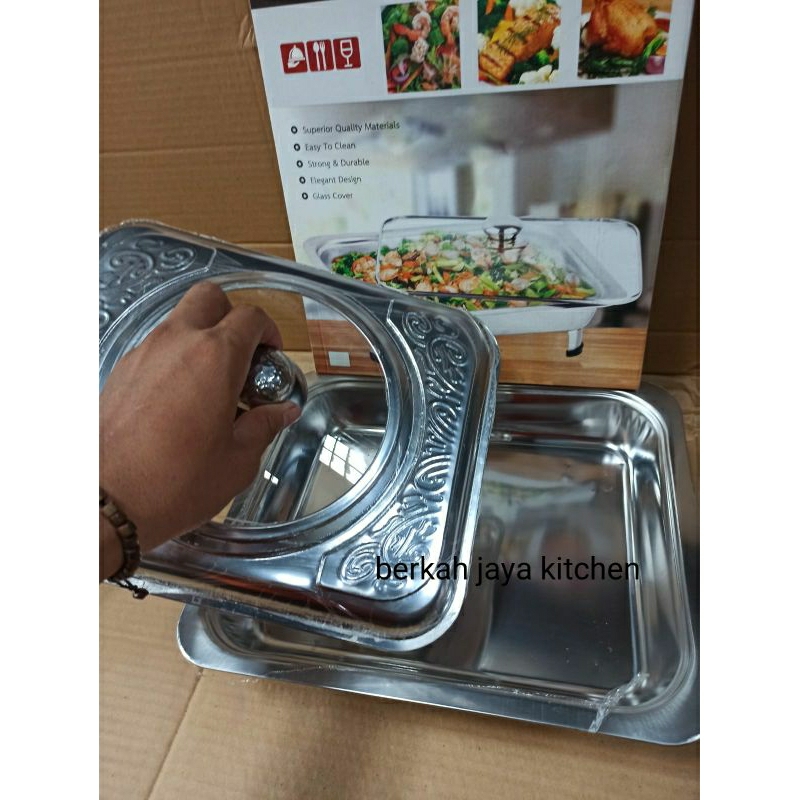 Nampan Prasmanan Bmw Fast Food Tutup Kaca Motif