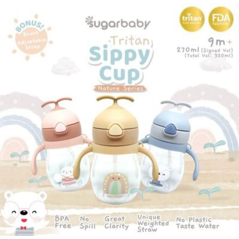 Sugar Baby Tritan Sippy Cup Nature Series 270 9Mo+