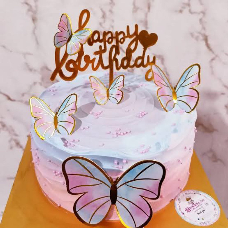 

BUTTERFLY CAKE CAKE KOREAN DESAIN BISA REQ SENDIRI BALI H-1 DADAKAN RANDOM 14cm