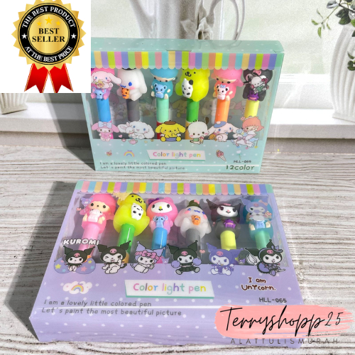 

Stabilo Cute Karakter Sanrio Free BOX Highlighter Kartun Isi 6 Bisa COD