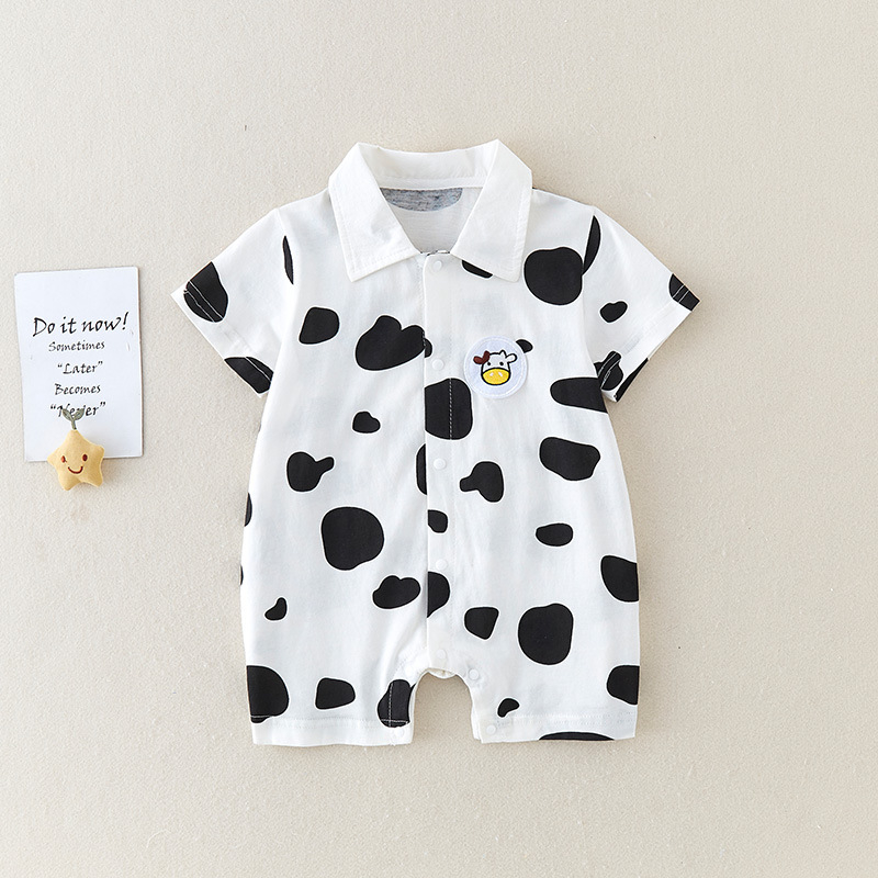 9.9 Nooc Baju Romper Bayi Kerah Sapi Hitam Putih