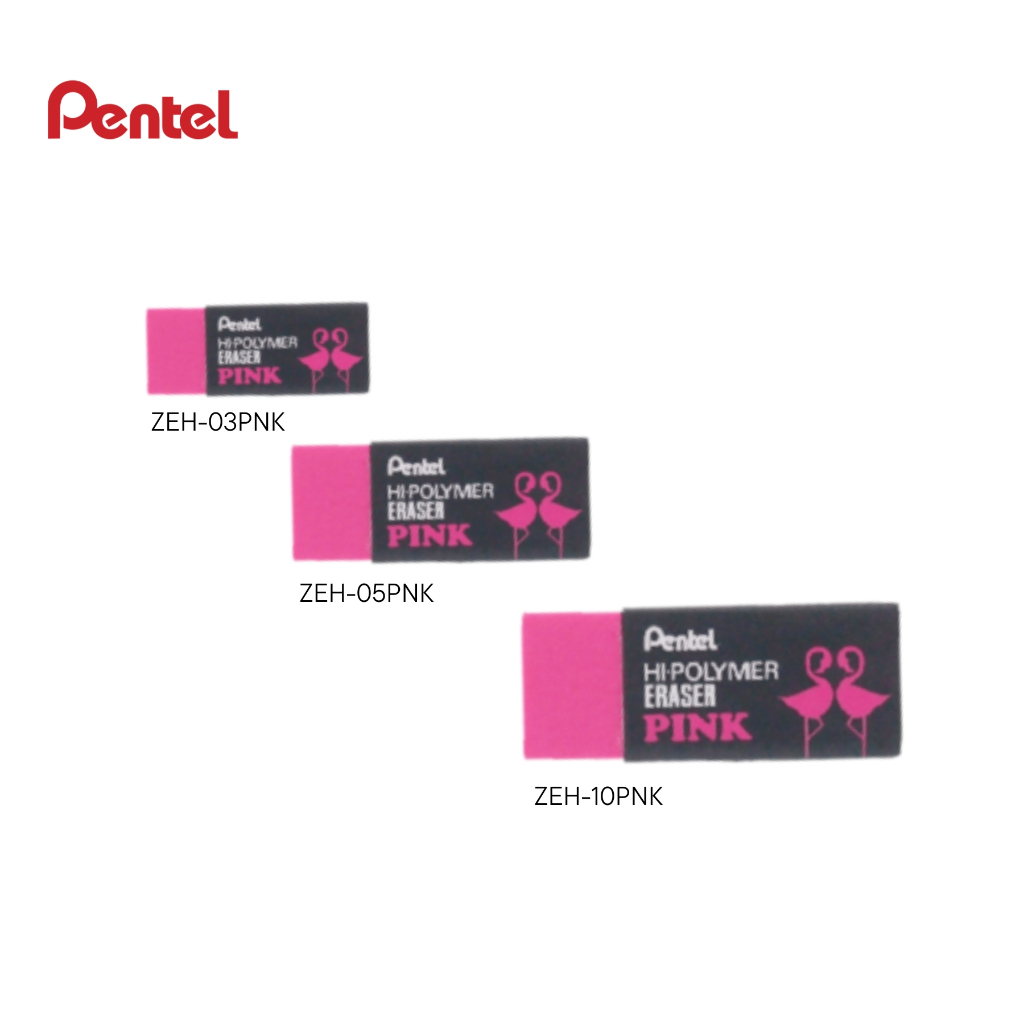 

Eraser / Penghapus Pentel Hi-polymer Pink ZEH 03 Pnk / ZEH 05 Pnk / ZEH / 10 Pnk Stip Karet Berkualitas - Satuan