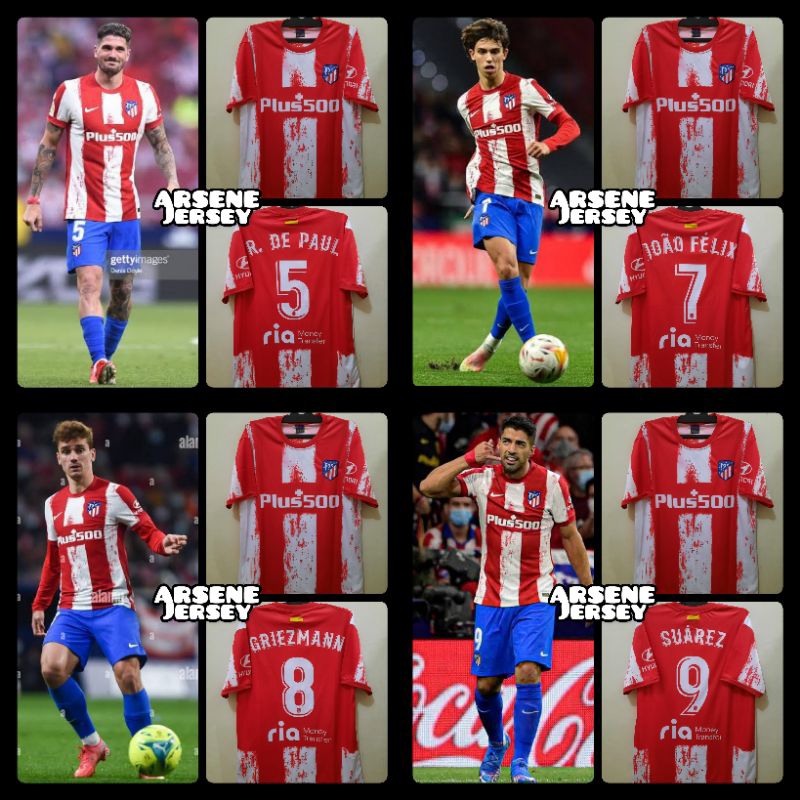 Jersey ATLETICO MADRID Home 2021/22 nameset 5 7 8 9 Auri Sport