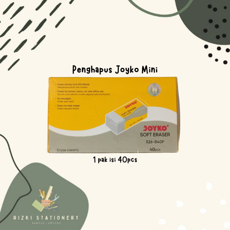 

(1 pak) Grosir Penghapus Joyko Soft Eraser 526-B40P