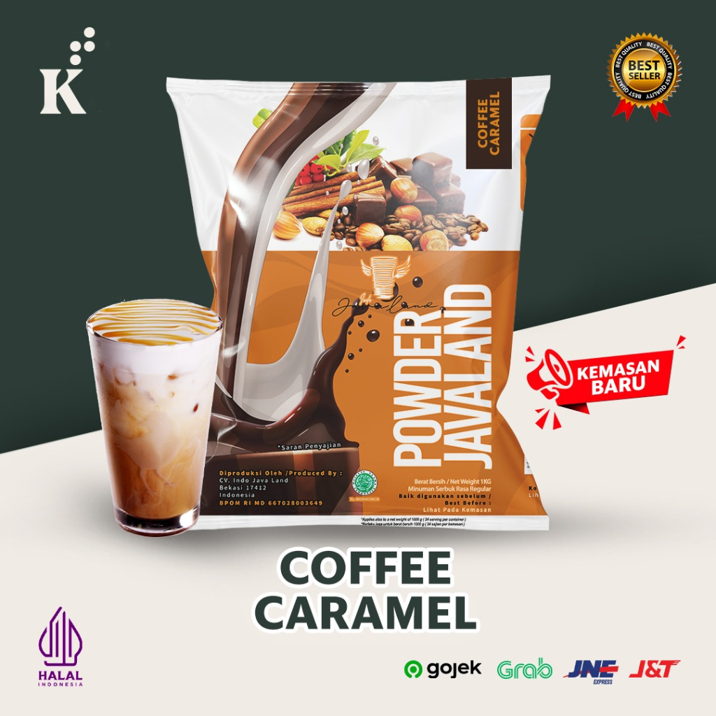 

Bubuk Minuman Rasa Coffee Caramel Bubble drink Powder drink Ice Blended 1kg Javaland Minuman Instan
