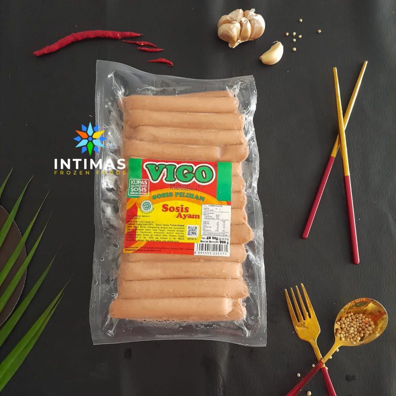 

Vigo Sosis Ayam 900g Isi 40 Batang