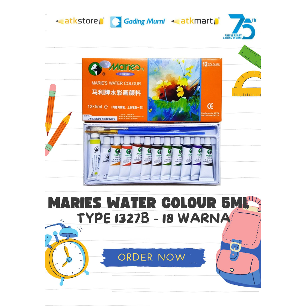 

Maries Water Colour Set TYPE 1327B 18COLOURS