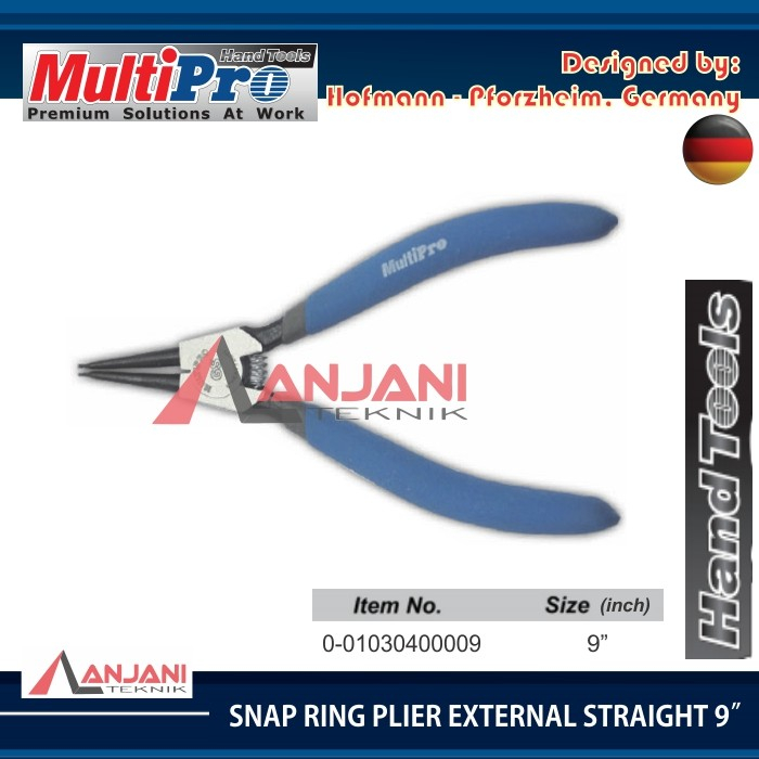 MULTIPRO TANG SNAP RING LURUS BUKA 9 INCH EXTERNAL STRAIGHT PLIER