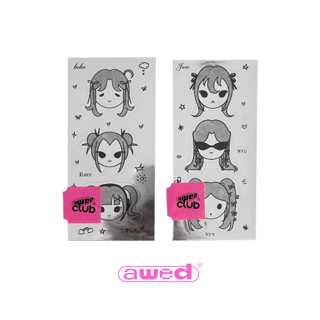 

AWED Girls Silver Stickers | AWED CLUB