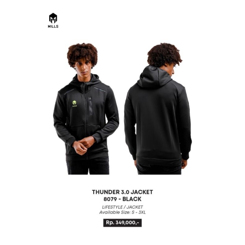 JAKET MILLS THUNDER 3.0 JACKET BLACK NEW
