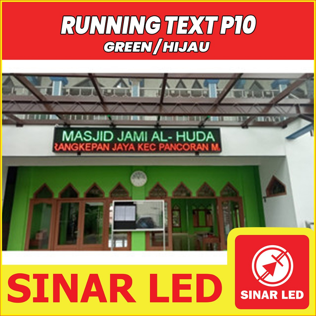 RUNNING TEXT P10 GREEN / HIJAU