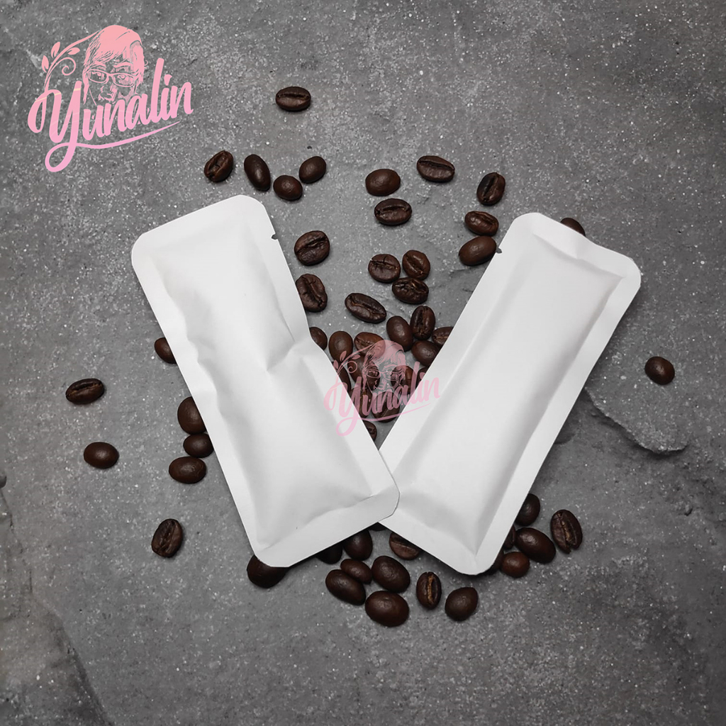 Kemasan Sachet Kecil 10gr Putih Craft | Sachet Stick 5cm x 12,5cm | Sachet Kopi Tubruk
