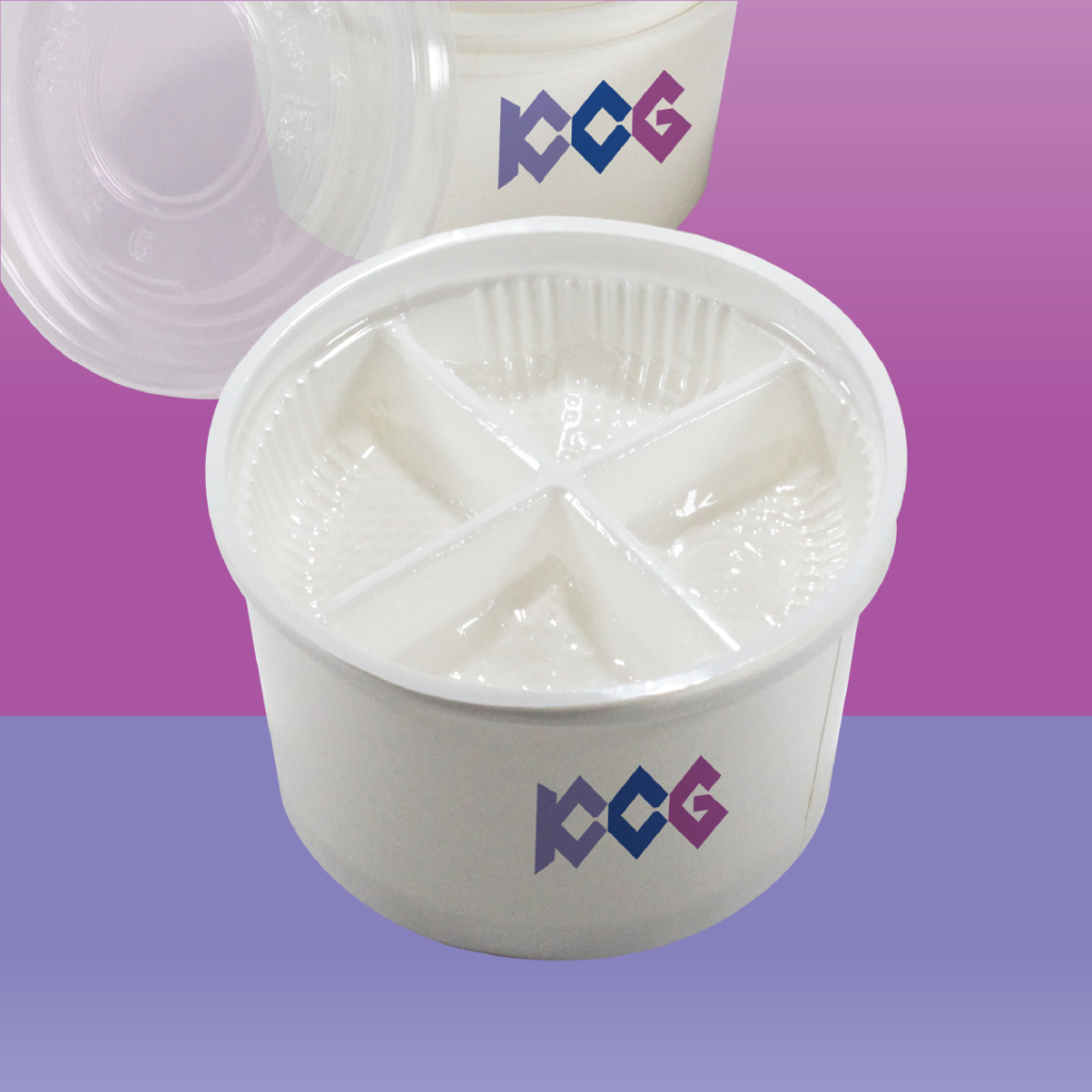 

(Khusus Same Day) Sekat 4 Paper Bowl 800 ml Rice Bowl Mangkok Kertas Per Pcs