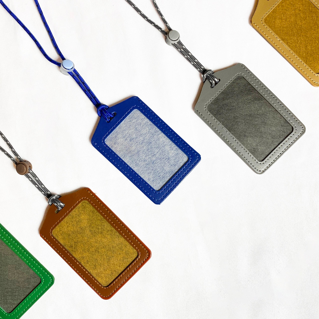 

Basic Lanyard / ID Card Holder Eksklusif PU Leather / Name tag kulit (JOLLY)