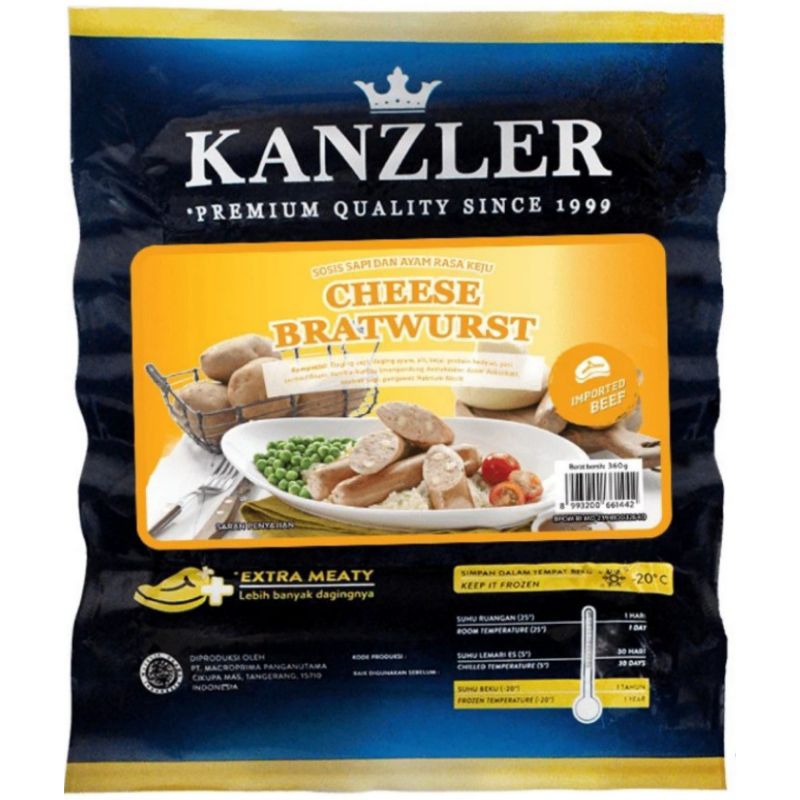 

KANZLER Cheese Bratwurst 360g