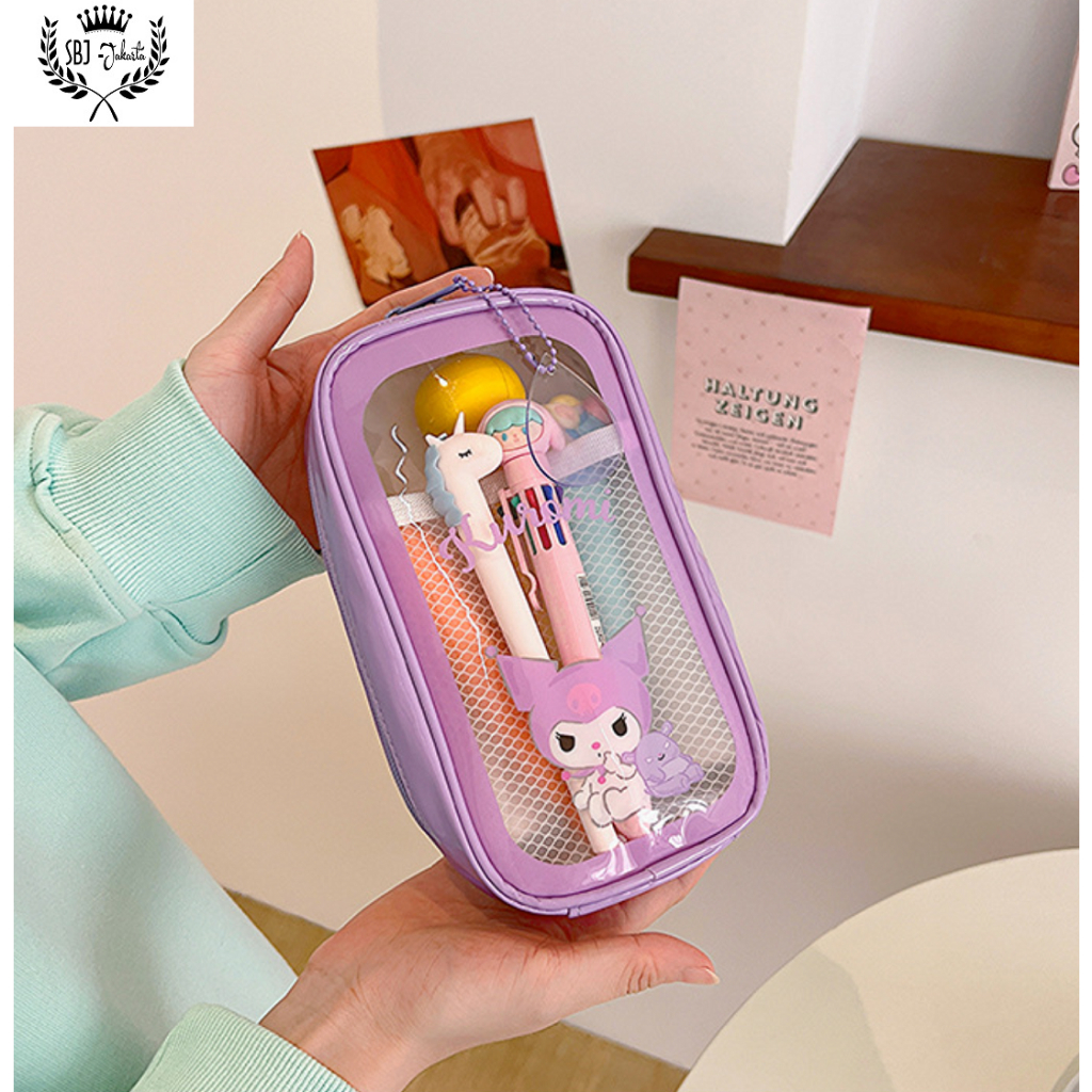 

Tempat Pensil Kotak Pensil Sanrio Kuromi Melody Cinnamoroll Original Lisensi Sanrio - Kapasitas