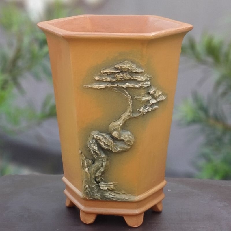 Pot Bonsai Cascade relief - Segi 6