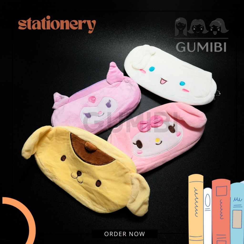 

KOTAK PENSIL PLUSHY SANRIO KUPING TEMPAT PENSIL KAIN KUROMI CINNAMOROLL MELODY TERMURAH