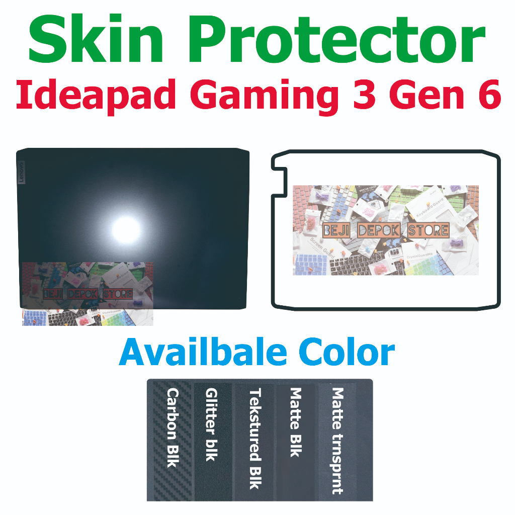 Lenovo Ideapad Gaming 3 Gen 6 Skin Guard Garskin
