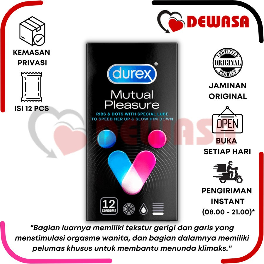 Durex Kondom Mutual Pleasure - 12 Pcs