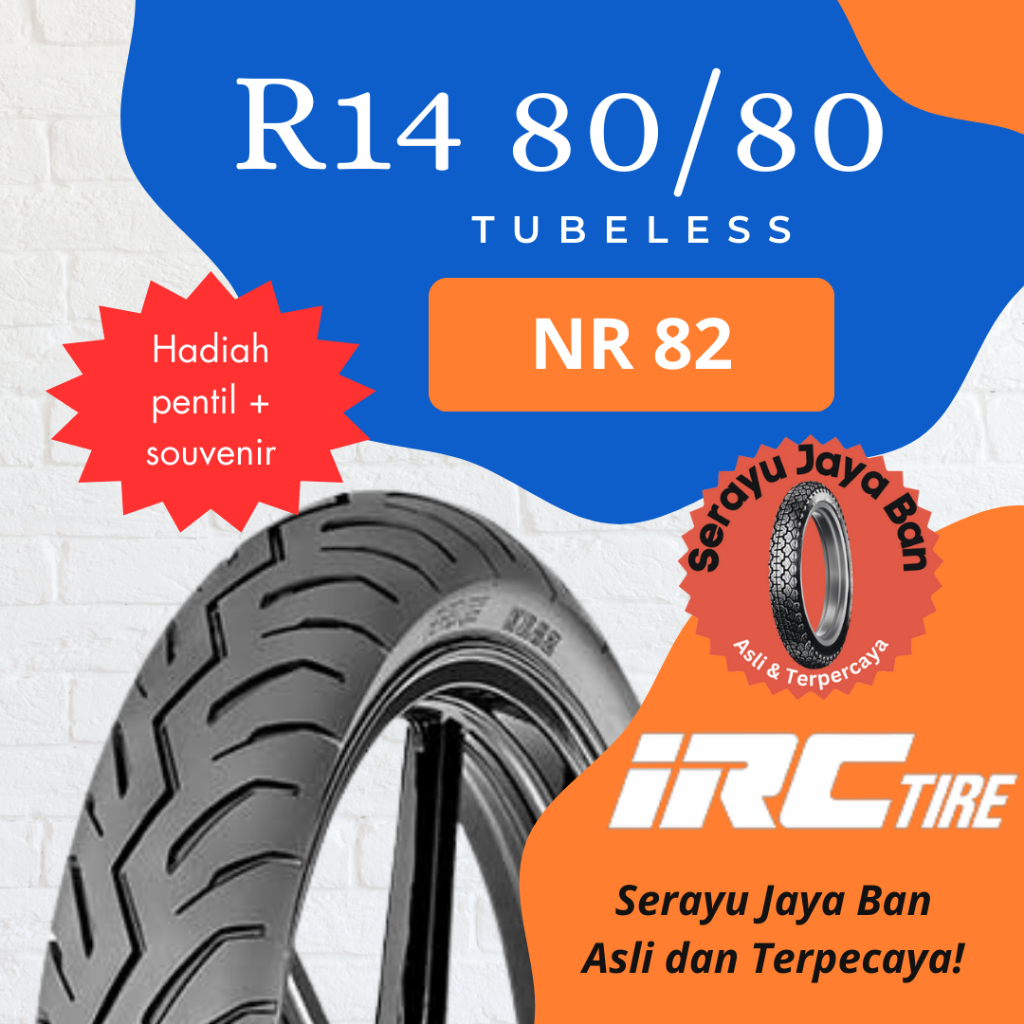 Ban motor IRC ring 14 80/80 NR 82 TL
