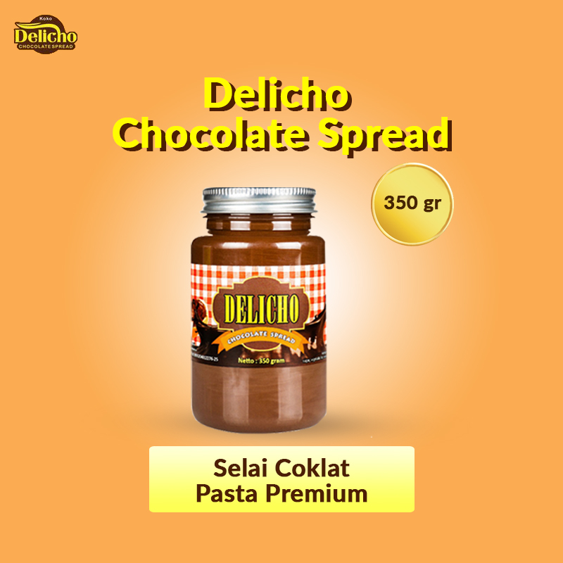 

Delicho Chocolate Spread 350g | Selai Coklat Premium / Selai Coklat Pasta 350g