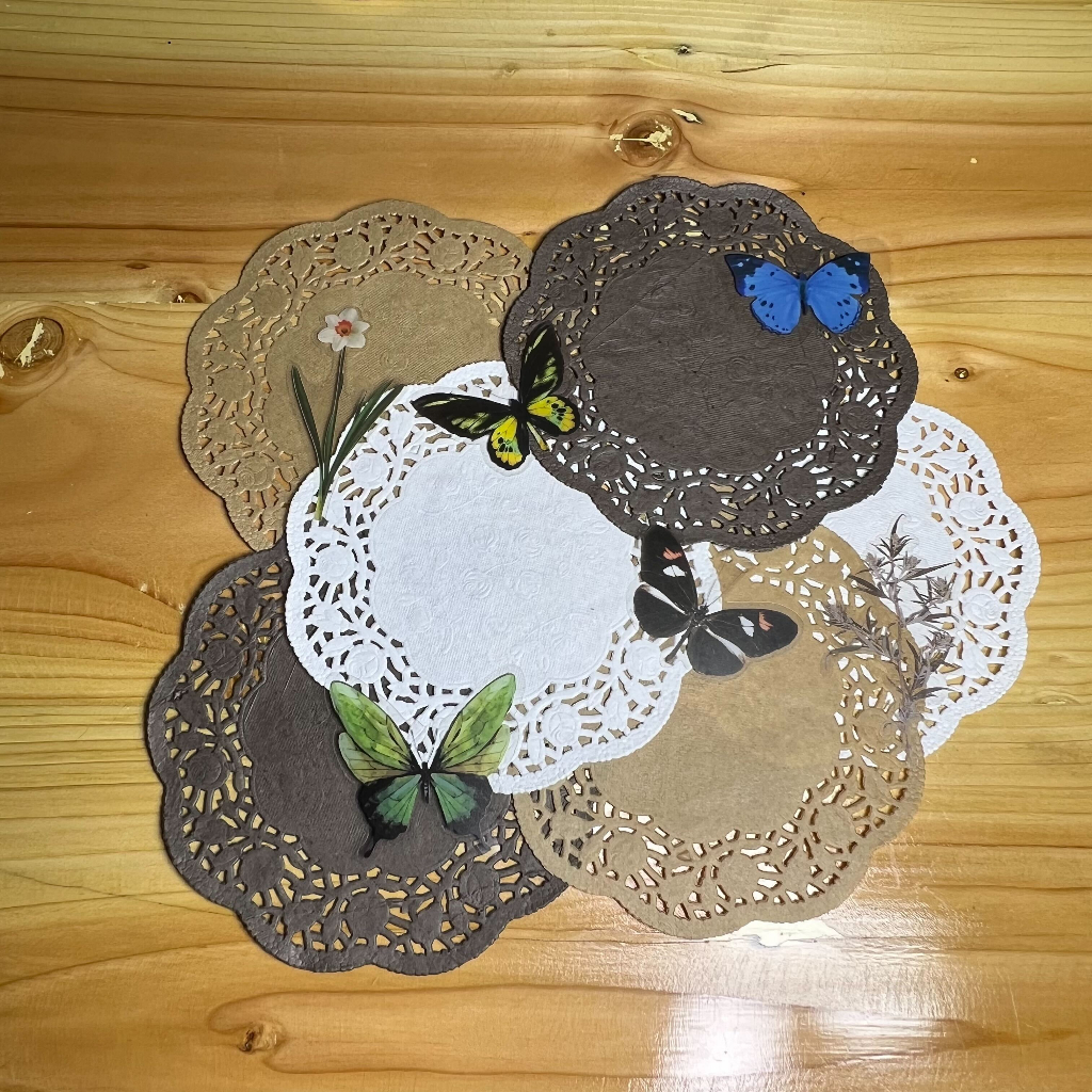 

10 pcs Kertas Doilies 5'5 Journaling Scrapbooking