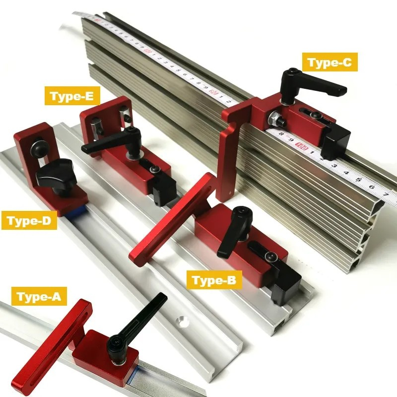 track connector / track stop / table saw miter saw fence connector / stop block table saw miter saw